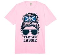National Scottish Girl Tartan Lassie Scotland Match Game Day Comfort Colors Adult Heavyweight T-Shirt