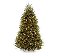 National Tree Company Árbol de Navidad artificial iluminado incluye luces blancas preencordadas y soporte Dunhill abeto de 1,8 m