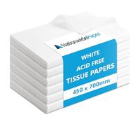 Nationwide Paper Papel de seda blanco sin ácidos, 450 x 700 mm, gran calidad, para regalo, embalaje, artes y manualidades, 100 hojas