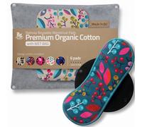 Natissy Compresas de Algodón Orgánico para Mujer, Lavables, Suaves, Transpirables, No Irritantes y Reutilizables - Pack 6 Tallas S+M - Made in EU