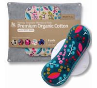 Natissy Compresas de Algodón Orgánico para Mujer, Lavables, Suaves, Transpirables, No Irritantes y Reutilizables - Pack 6 Tallas S+M - Made in EU