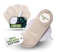 Natissy Compresas de Algodón Orgánico para Mujer, Lavables, Suaves, Transpirables, No Irritantes y Reutilizables - Pack 6 Tallas S+M - Made in EU