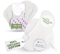 Natissy Compresas Reutilizables de Algodón Orgánico para Mujer, Lavables, Suaves, No Irritantes y Reutilizables - Pack 6 Tallas L+XL - Made in EU