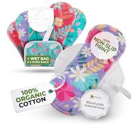 Natissy Compresas Reutilizables de Algodón Orgánico para Mujer, Lavables, Suaves, No Irritantes y Reutilizables - Pack 6 Tallas L+XL - Made in EU
