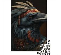 Native American Crow Art Puzzles Imposible,desafío para Adultos Juego Educativo 1000 Piezas Obra De Arte De Juego De para Adultos Y Niños 70x50cm/1000pcs