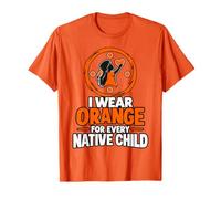 Native American Day Native Indian Child Holds Orange Heart Camiseta