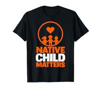 Native American Day Wear Orange Indian Native Child Matters Camiseta