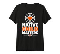 Native American Day Wear Orange Indian Native Child Matters Camiseta Premium