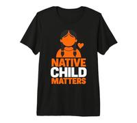 Native American Day Wear Orange Indian Native Child Matters Camiseta Premium