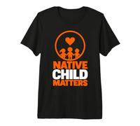 Native American Day Wear Orange Indian Native Child Matters Camiseta Premium