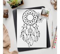 Native American Dream Catcher Stencil Template Reusable 85 x 11 Inches for Wall Wood and Craft Painting LIONX
