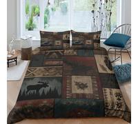 Native American Funda de Edredón Juego de Ropa de Cama de 3 Piezas Diseño 3D con Cremallera Native American Funda Edredon Incluye Funda de Almohada a Juego Transpirable for niños King（220x240cm）