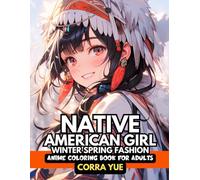 Native American Girl Winter Spring Fashion - Anime Coloring Book For Adults: Glamorous Hairstyle, Makeup, Cute Beauty Faces & Stunning Portraits Of ... anime manga & comics coloring collection)