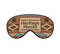 Native American Heritage Month Indígena Orgullo Sleep Masks Eye Cover Blackout con correa elástica ajustable Night Blindfold para Mujeres Hombres Yoga Travel Siesta