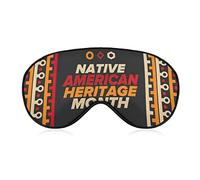 Native American Heritage Month Sleep Masks Eye Cover Blackout con correa elástica ajustable Night Blindfold para mujeres, hombres, yoga, viaje, siesta