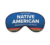 Native American Heritage Month Sleep Masks Eye Cover Blackout con correa elástica ajustable Night Blindfold para mujeres, hombres, yoga, viaje, siesta