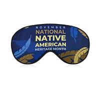 Native American Heritage Month Sleep Masks Eye Cover Blackout con correa elástica ajustable Night Blindfold para mujeres, hombres, yoga, viaje, siesta