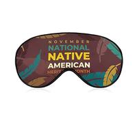 Native American Heritage Month Sleep Masks Eye Cover Blackout con correa elástica ajustable Night Blindfold para mujeres, hombres, yoga, viaje, siesta