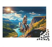 Native American Jigsaw Puzzle 1000 Piece Reciclable Material Mohican Adulto Jigsaws Family Gaming Time Props Interesante Family Game for Women 70x50cm/1000pcs