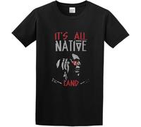 Native American Movement It's All Native Land Americans Tribe Tribal T-Shirt Men's Black tee