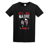 Native American Movement Its All Native Land Americans Tribe Tribal Unisex 100% Cotton Short-Sleeve T-Shirts Black XXXL