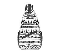 Native American Patterns Girl Dance Butterfly Crossbody Bag, Sling Chest Cross Body Bag para Hombres y Mujeres, Utilizado para el Ocio y los Viajes