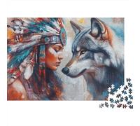 Native American Puzzle 1000 Piezas Material Reciclable Mohican Adult Jigsaws Accesorios para Tiempo de Juego Familiar Interesante Family Juego para Women 38x26cm/1000pcs