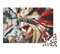 Native American Puzzles 1000 Piezas Material Reciclado Tribal Style Adulto Jigsaws Developing Chico & Chicaren‘s Inteligencia Parent Boy & Girl Game Activity 38x26cm/1000Ps