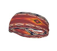 Native American Southwestern Navajo Art Decoración deportiva de moda, diadema resistente al sudor, banda para el pelo, transpirable, absorbe el sudor, equipo de fitness para mujeres y hombres, color