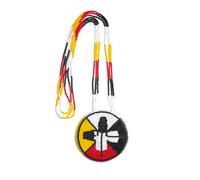 Native American Style Layered Beaded Necklace- Medallion beaded Necklace Handmade Seed Bead Necklace,Tribal ethnic beaded necklace MN-25-33 (4 Direction Fearher (3inch))