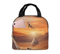 Native American Tribes - Bolsa de almuerzo para mujer, bolsa de almuerzo aislada reutilizable para hombres, a prueba de fugas, contenedor de almuerzo ligero para preparación de comidas para picnic y