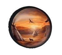 Native American Tribes - Cubierta de neumático de repuesto de piel de PVC, a prueba de polvo, impermeable, cubierta de neumático para Jeep de 30 pulgadas, caravana, camión, SUV, diámetro de 28 a 34