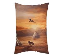Native American Tribes - Fundas de almohada ligeras, supersuaves, de fácil cuidado, de microfibra, con cremallera, suaves, transpirables, para el cabello y la piel, decoración del hogar