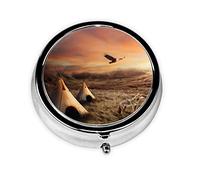 Native American Tribes - Mini caja de medicina organizadora portátil de bolsillo para medicinas