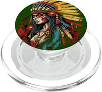 Native American Woman Indian Warrior PopSockets PopGrip para MagSafe