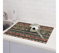 Native American1 - Tapete de secado de platos para encimera de cocina, almohadilla de secado de microfibra absorbente, reversible, lavable, 18 x 24 pulgadas, fácil de limpiar, para decoración del