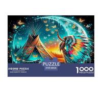 Native Americans And The Moon Rompecabezas 1000 Piezas Nature Estéticos Y Desafiantes Entretenimiento Creativo Juguete Desafío Y Juego Educativo Regalos Entretenimiento Creativo Para Adultos Y Niños M