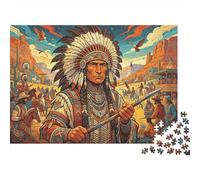 Native Americans Jigsaw Puzzle 1000 Piece Material Reciclable Mohicans Puzzles for Elderly Relieve Senile Dementia Fun Activity Great Gift Idea 52x38cm/1000pcs