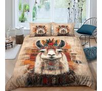 Native Art illust Funda de Edredón Microfibra 3 Piezas Impresión 3D Cierre de Native Arte ilustración Funda Edredon Fundas de Almohada Transpirable Suave for jóvenes Single（140x200cm）