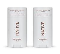 Native Desodorante Natural para Mujeres y Hombres - Sin Alcohol ni Aluminio - Aroma a Coco y Vainilla - Con Manteca de Karité, Aceite de Coco y Bicarbonato - Control del Olor por 72 Horas (2 x 75ml)