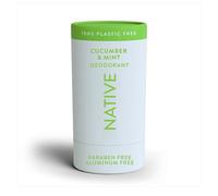 Native Desodorante sin plástico | Desodorante natural para hombre y mujer, sin aluminio con bicarbonato de sodio, probióticos, aceite de coco y manteca de karité, pepino y menta