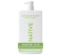 Native Gel de Ducha & Gel de Baño para Mujeres & Hombres - Libre de Sulfatos & Colorantes - Jabón Corporal con Aroma a Pepino & Menta - Limpieza Suave con Ingredientes de Origen Vegetal (1000 ml)
