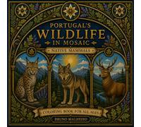 Native Mammals of Portugal in Mosaic: A Stained Glass Wildlife Coloring Book for Adults Featuring Native Portuguese Animals, Scientific Names, Mindfulness and Relaxation