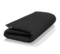 Native Nest Shikibuton - Colchón japonés de suelo de futón de firmeza media para dormir, cama japonesa plegable y portátil (negro, individual)