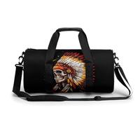 Native U.S. Chief - Bolsa de deporte ligera con estampado de calavera para hombres y mujeres, Estilo:, 17.7in/9in/9in, MHXYZHW