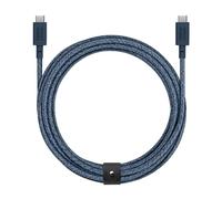 Native Union Cable de Carga XL Type-C 100W - USB-C a USB-C 3m Cable de Carga Ultra Resistente con Correa para Cable - iPhone 16, MacBook Pro 14"/16" M4, Air 13"/15" M3, Surface Go 3 (Azul marino)