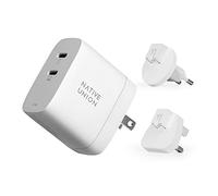 Native Union Cargador de GAN rápido PD 67W - Cargador USB-C Ultracompacto de 67 W con Power Delivery - para MacBook Air, iPads, iPhones y Más (Blanco)