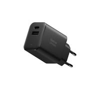 Native Union Cargador Rápido GaN PD45W - Cargador de Viaje Ultra-Compacto de Dos Puertos USB-C y USB-A con Entrega de Energía - Hasta 45W -Para MacBook Air, iPads, iPhones, Pixel, Galaxy y Más (Negro)