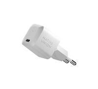 Native Union Fast GAN Charger PD 30W - Cargador USB-C ultracompacto con Entrega de energía habilitada - para MacBook Air, iPads, iPhones, Pixel, Galaxy y Otros Dispositivos Tipo C (Blanco)
