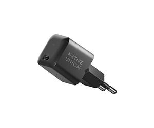 Native Union Fast GAN Charger PD 30W - Cargador USB-C ultracompacto con Entrega de energía habilitada - para MacBook Air, iPads, iPhones, Pixel, Galaxy y Otros Dispositivos Tipo C (Negro)